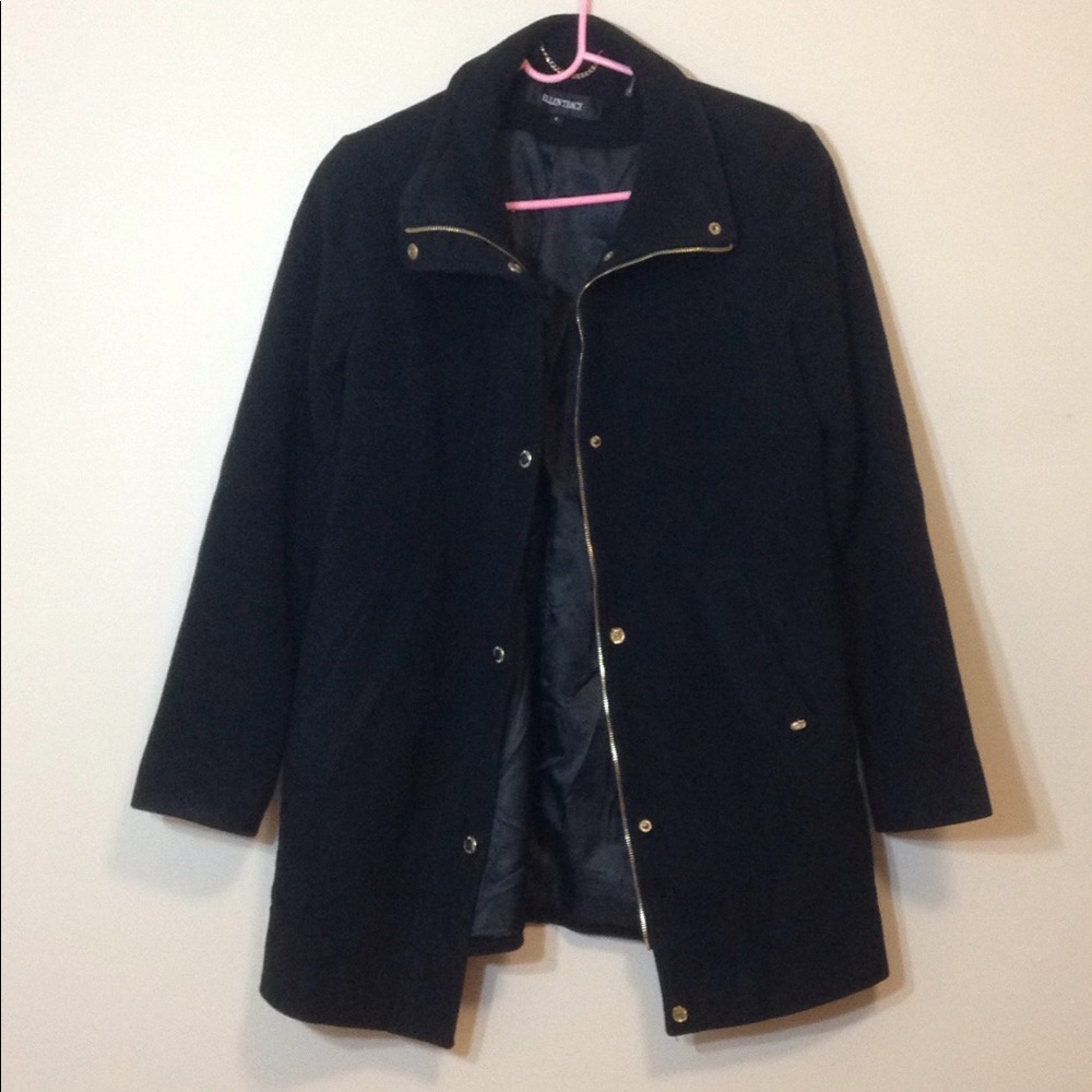 Ellen Tracy Trench Wool Blend Coat
